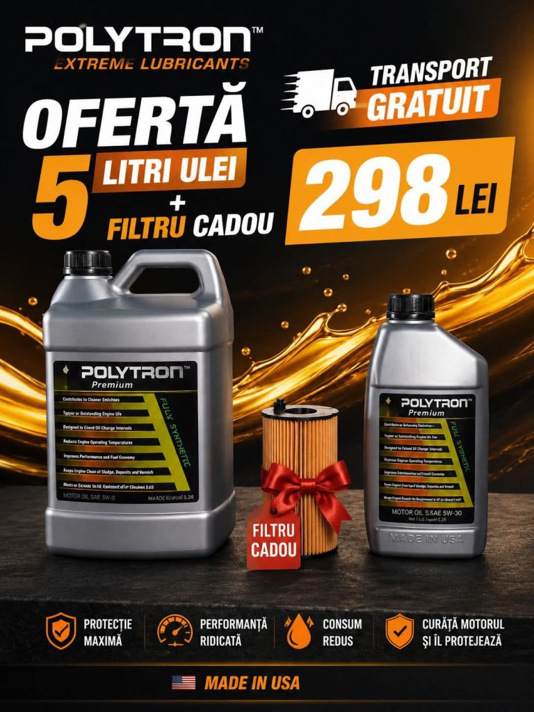 Ofertă Polytron – 5 litri ulei și filtru cadou